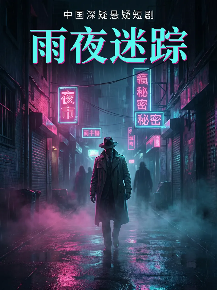 蓝炬星集成灶 悬疑追踪短剧 - 雨夜迷踪海报